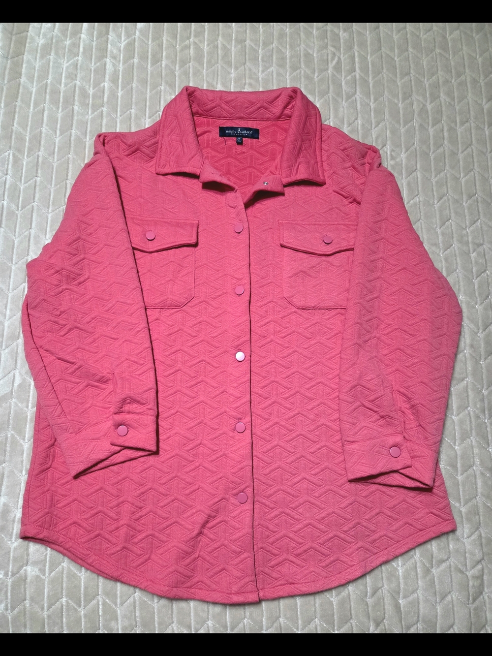 Simply Southern Women's Pink Quilted Jacket Trio- NWOT - Picture 4 of 4